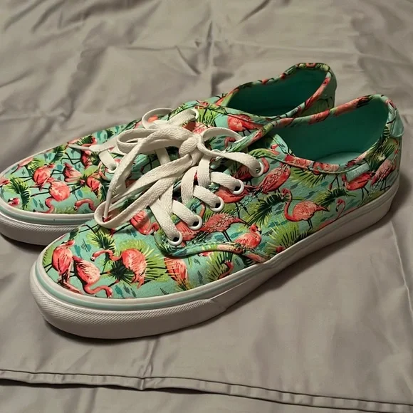 Vans Shoes Vans Flamingo Sneakers Aqua And Pink Excellent